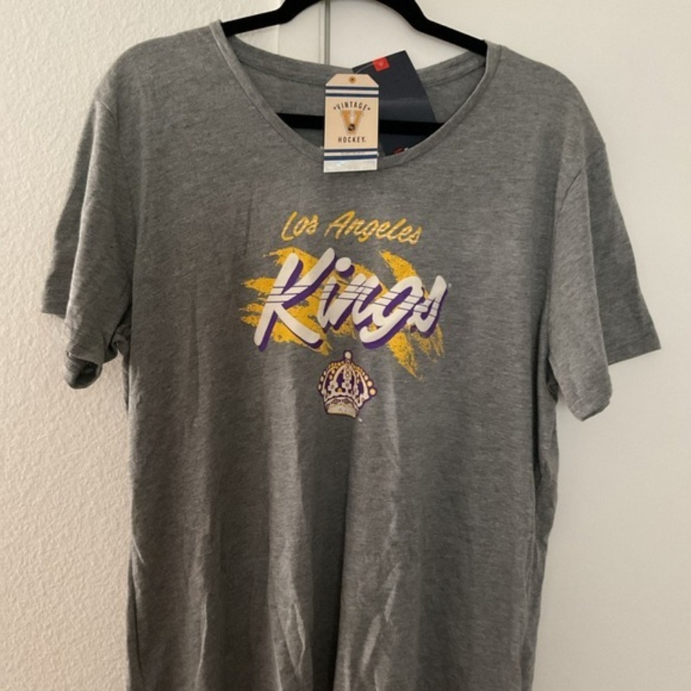 Fanatics Los Angeles Kings NHL T-Shirt Vintage Hockey Graphic Tee Womens XLarge